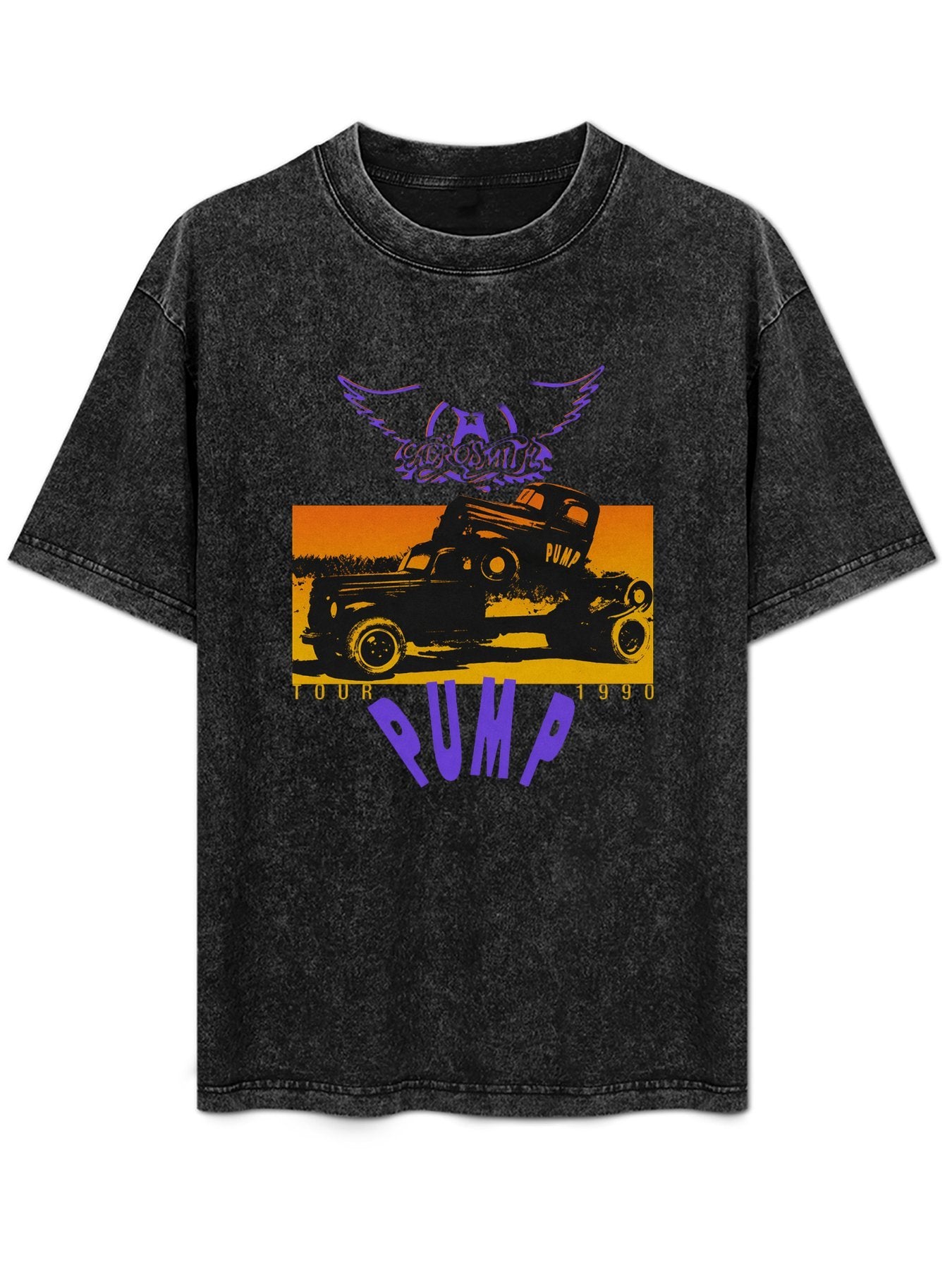Aerosmith Pump Tour 1990 Truck Graphic T-Shirt