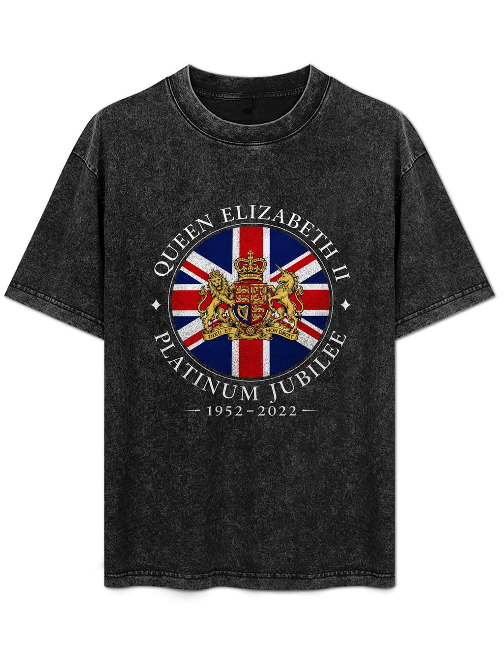 Queen Elizabeth II Platinum Jubilee Crest Graphic T-Shirt