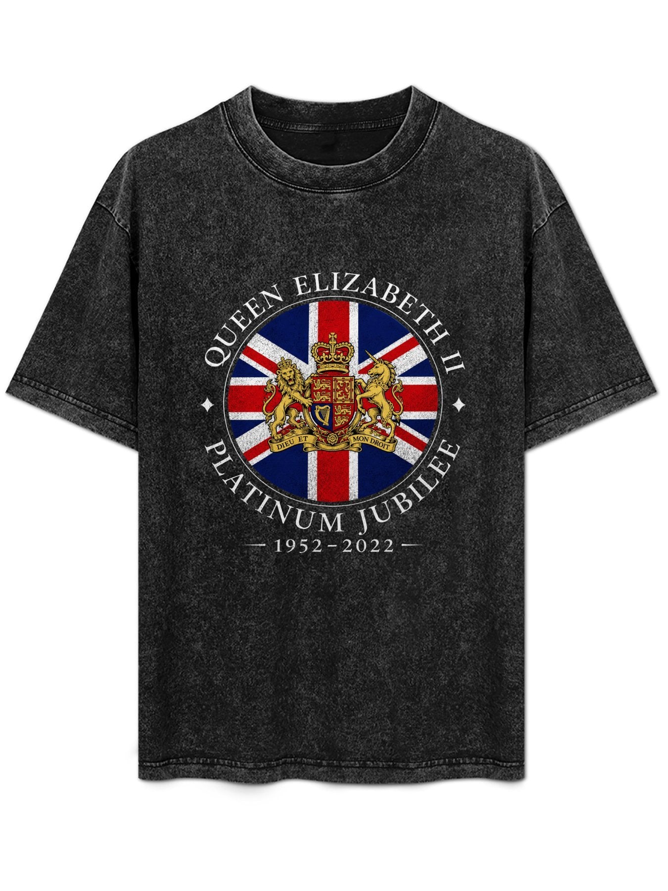 Queen Elizabeth II Platinum Jubilee Crest Graphic T-Shirt
