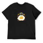 I Like Eating Eggs Graphic Black T-Shirt