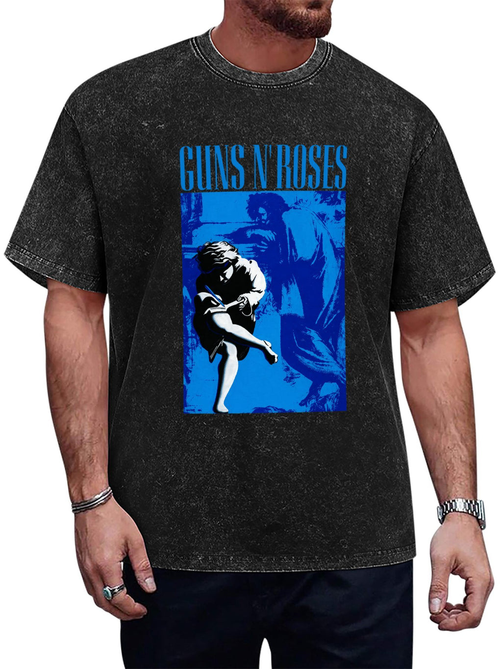 Guns N’ Roses Blue Use Your Illusion Graphic T-Shirt