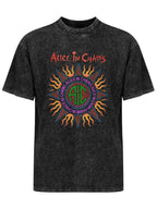 Vintage Washed Alice in Chains Sun Emblem Graphic T-Shirt