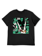 Gorillaz Green Comic Scene Graphic T-Shirt