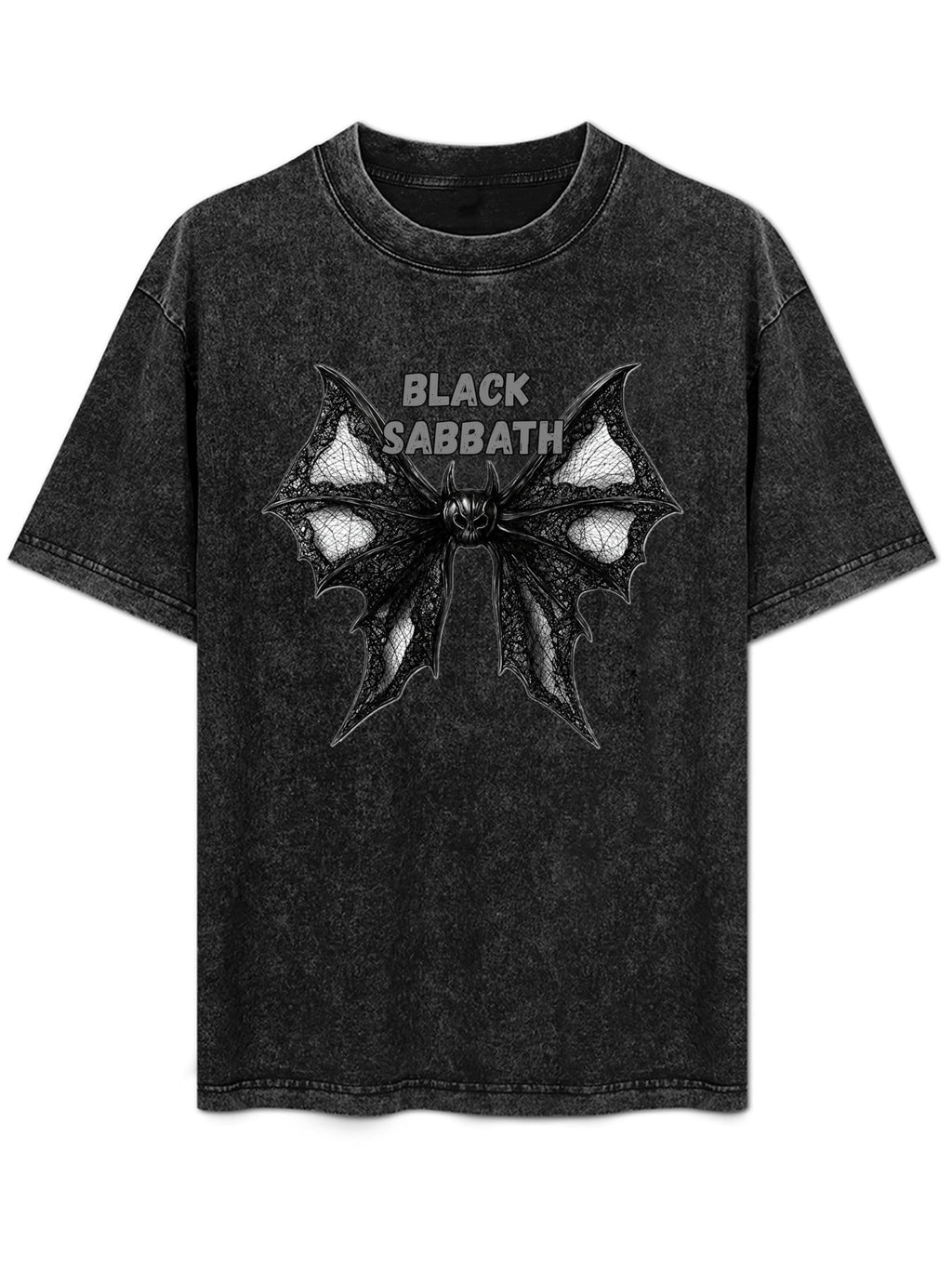 Vintage Washed Black Sabbath Bat Wing Graphic T-Shirt