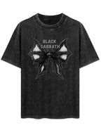 Vintage Washed Black Sabbath Bat Wing Graphic T-Shirt