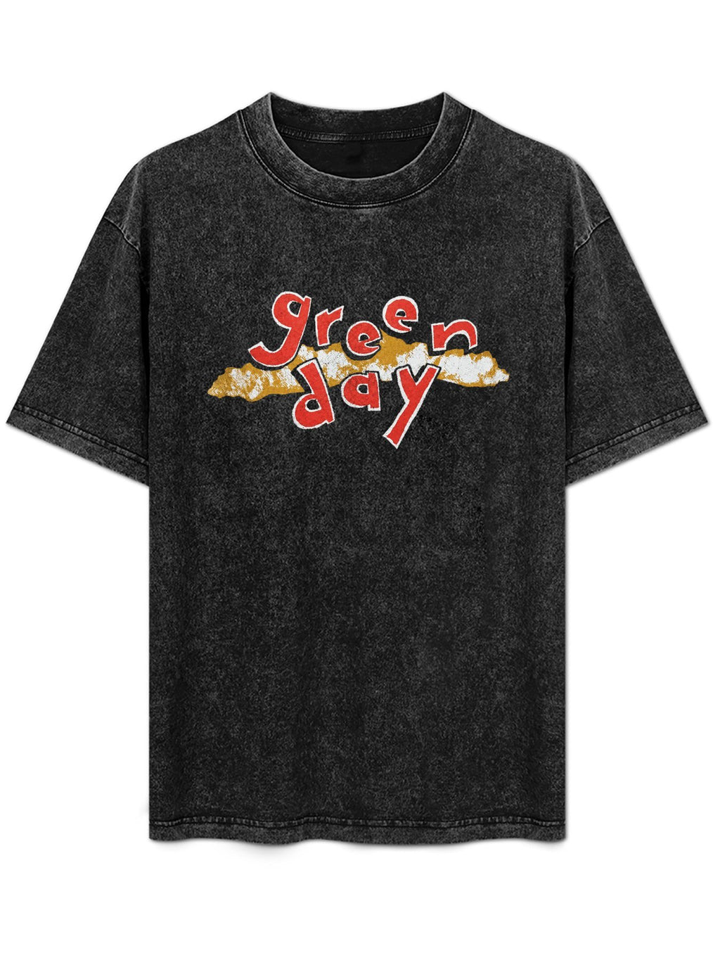 Green Day Distressed Red Logo Graphic T-Shirt