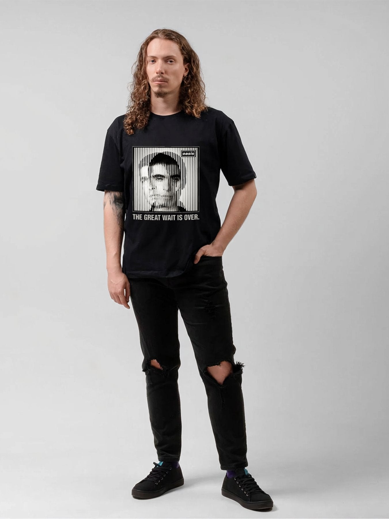 Oasis “The Great Wait Is Over” Portrait Graphic T-Shirt