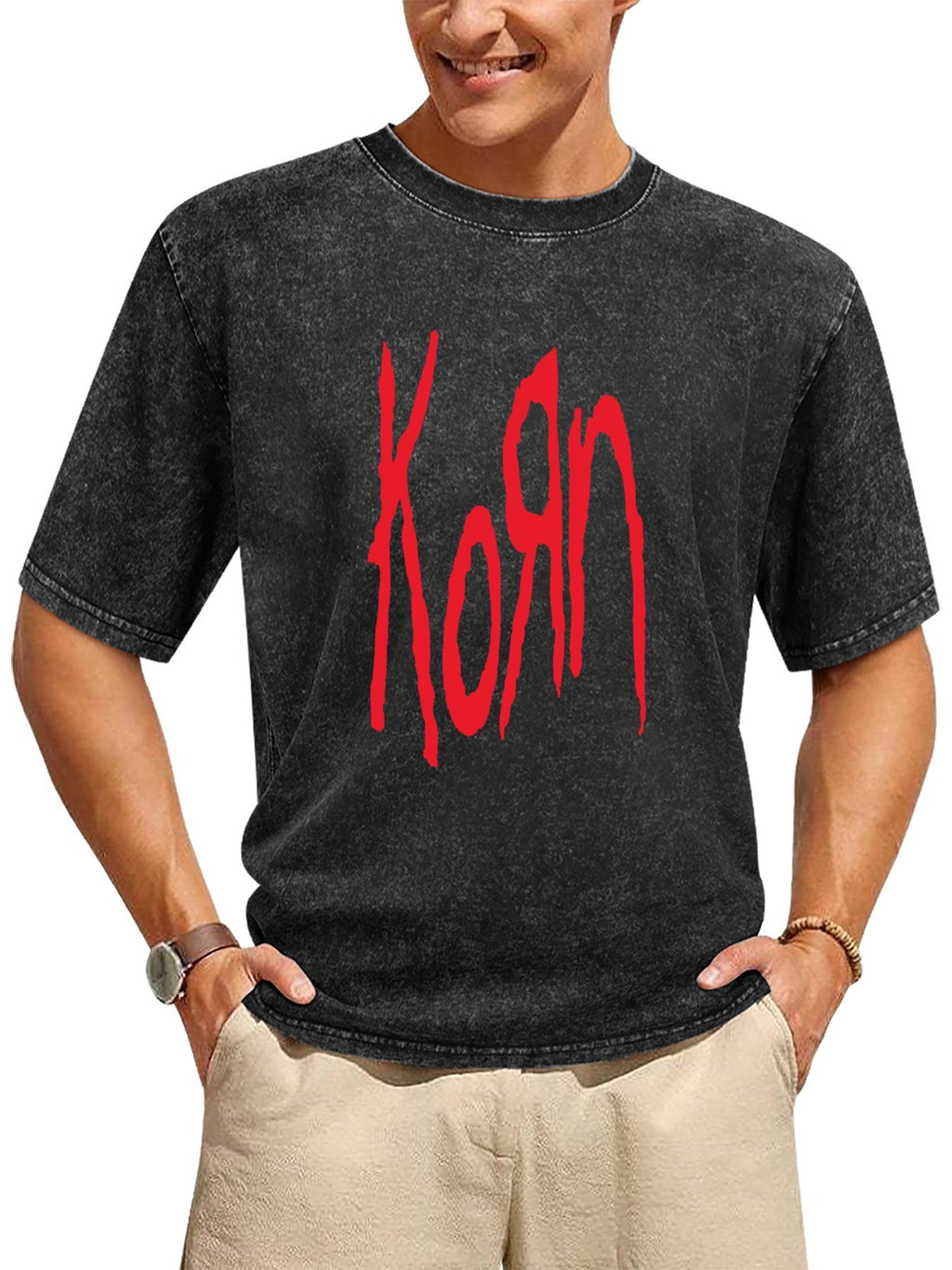 Korn Red Logo Graphic T-Shirt