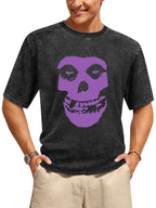 Vintage Washed Misfits Purple Skull Graphic T-Shirt