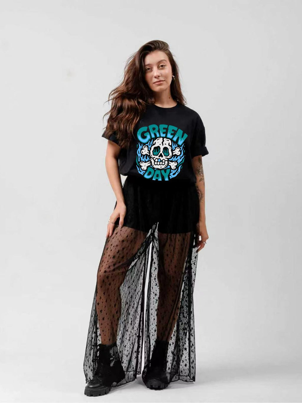 Green Day “Flaming Skull” Color Graphic Tee