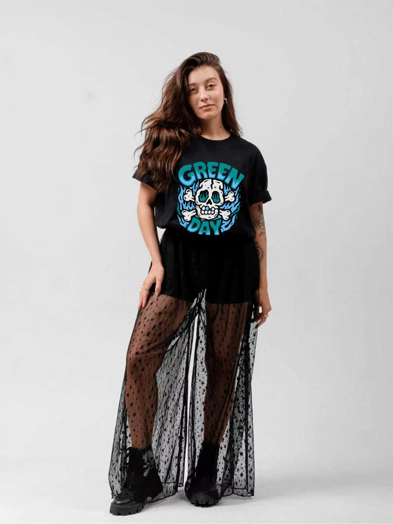 Green Day “Flaming Skull” Color Graphic Tee