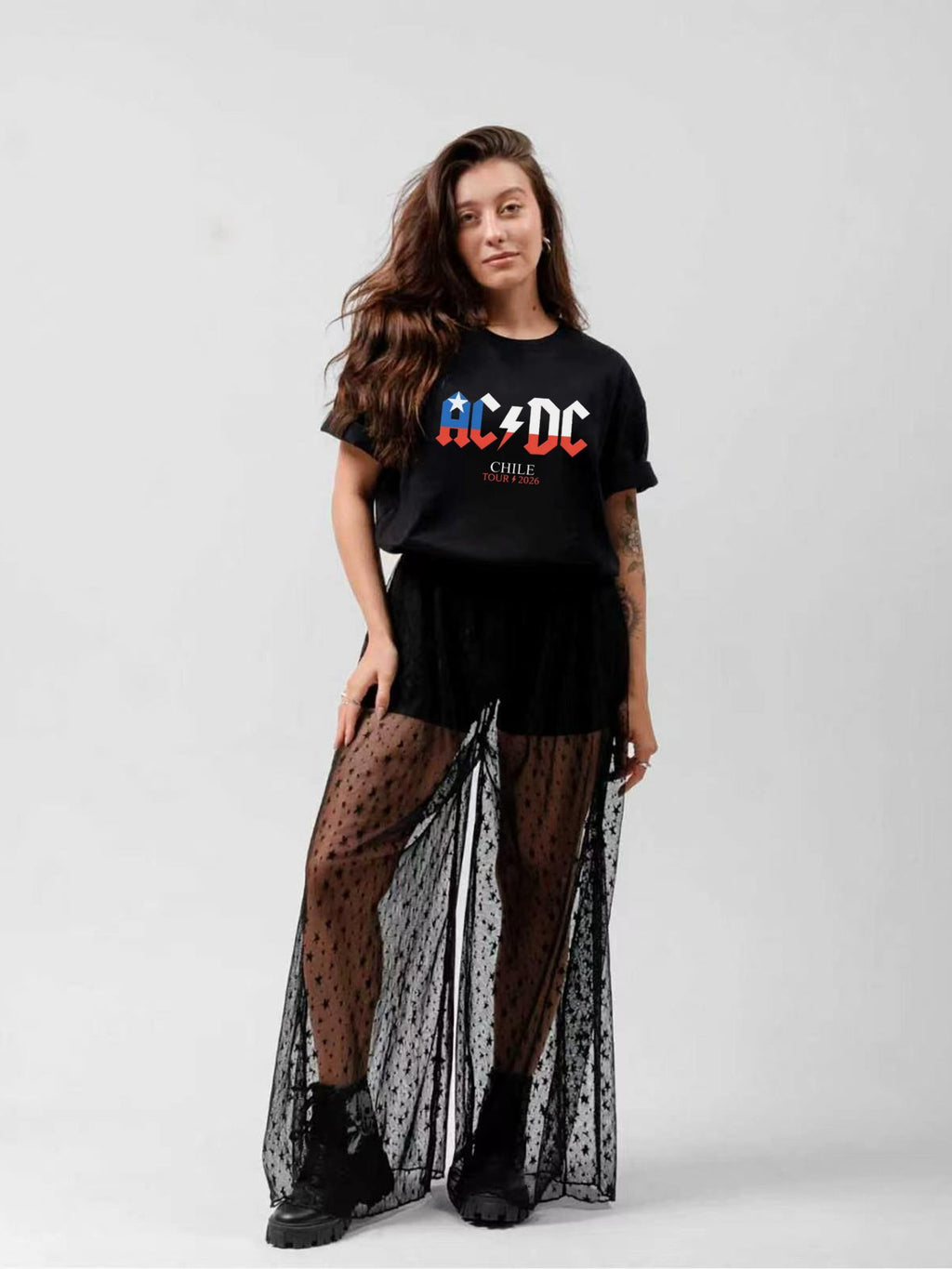 AC/DC Chile Flag Logo Tour 2026 T-Shirt
