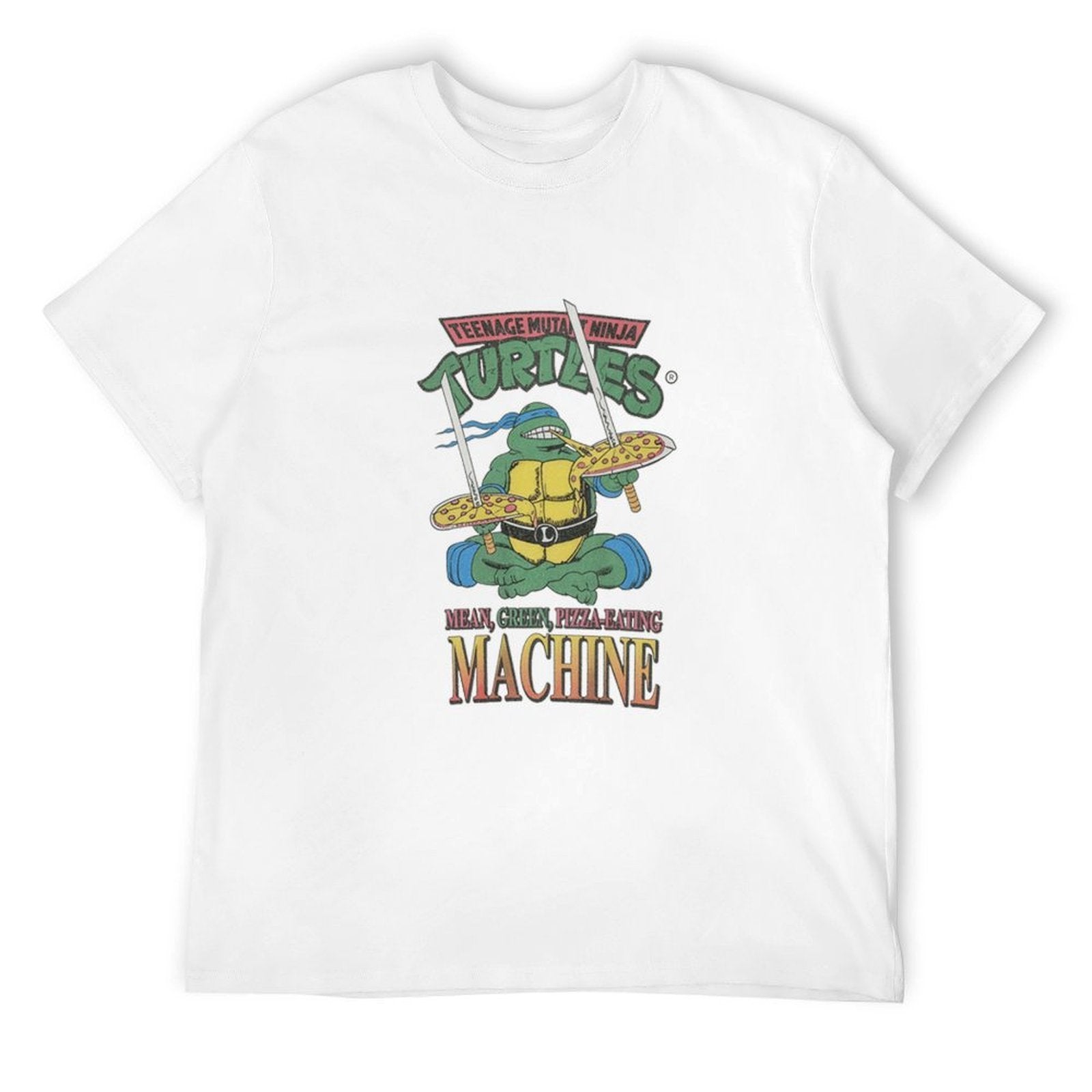 Teenage Mutant Ninja Turtles Pizza Machine Graphic White T-Shirt
