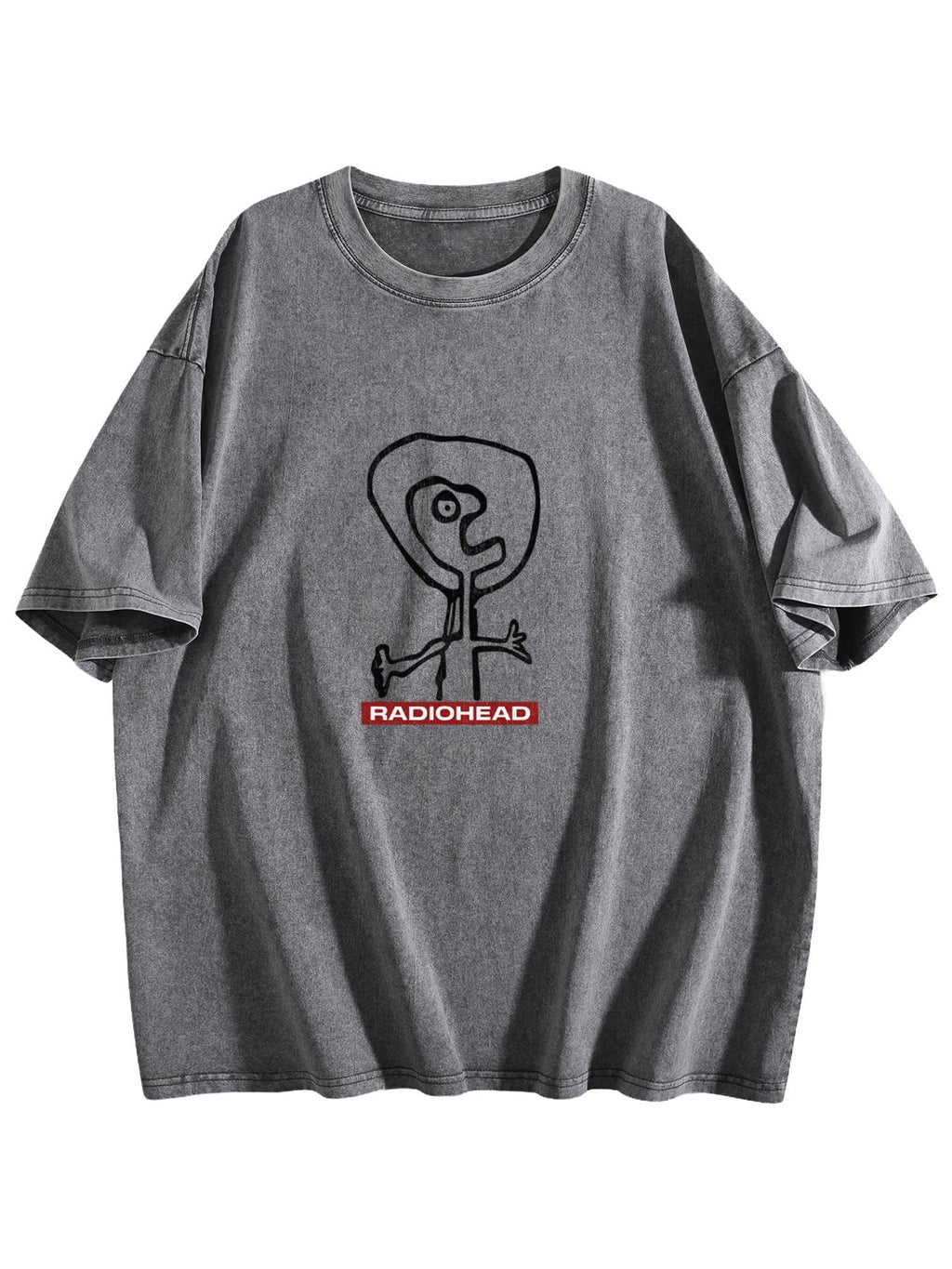 Radiohead Abstract Figure Graphic Washed T-Shirt