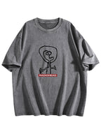 Radiohead Abstract Figure Graphic Washed T-Shirt