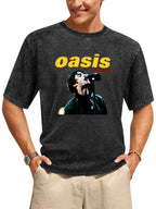 Vintage Washed Oasis Knebworth 1996 Singer Graphic T-Shirt