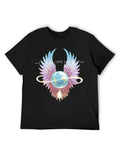 Journey Celestial Wings Globe Dreamscape Graphic T-Shirt