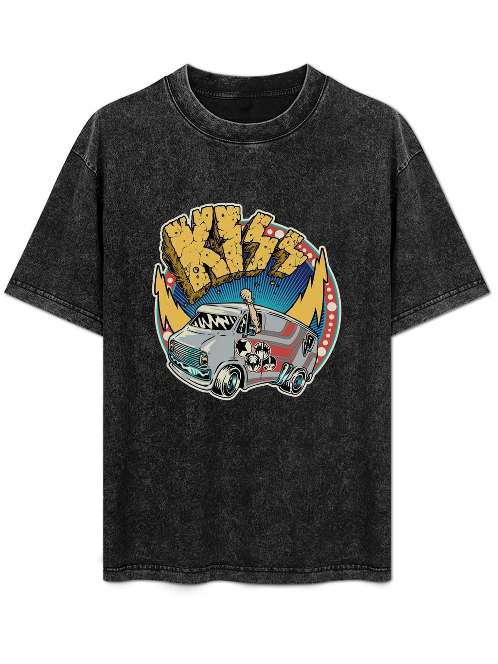 Vintage Washed Van Halen Rock Van Graphic T-Shirt