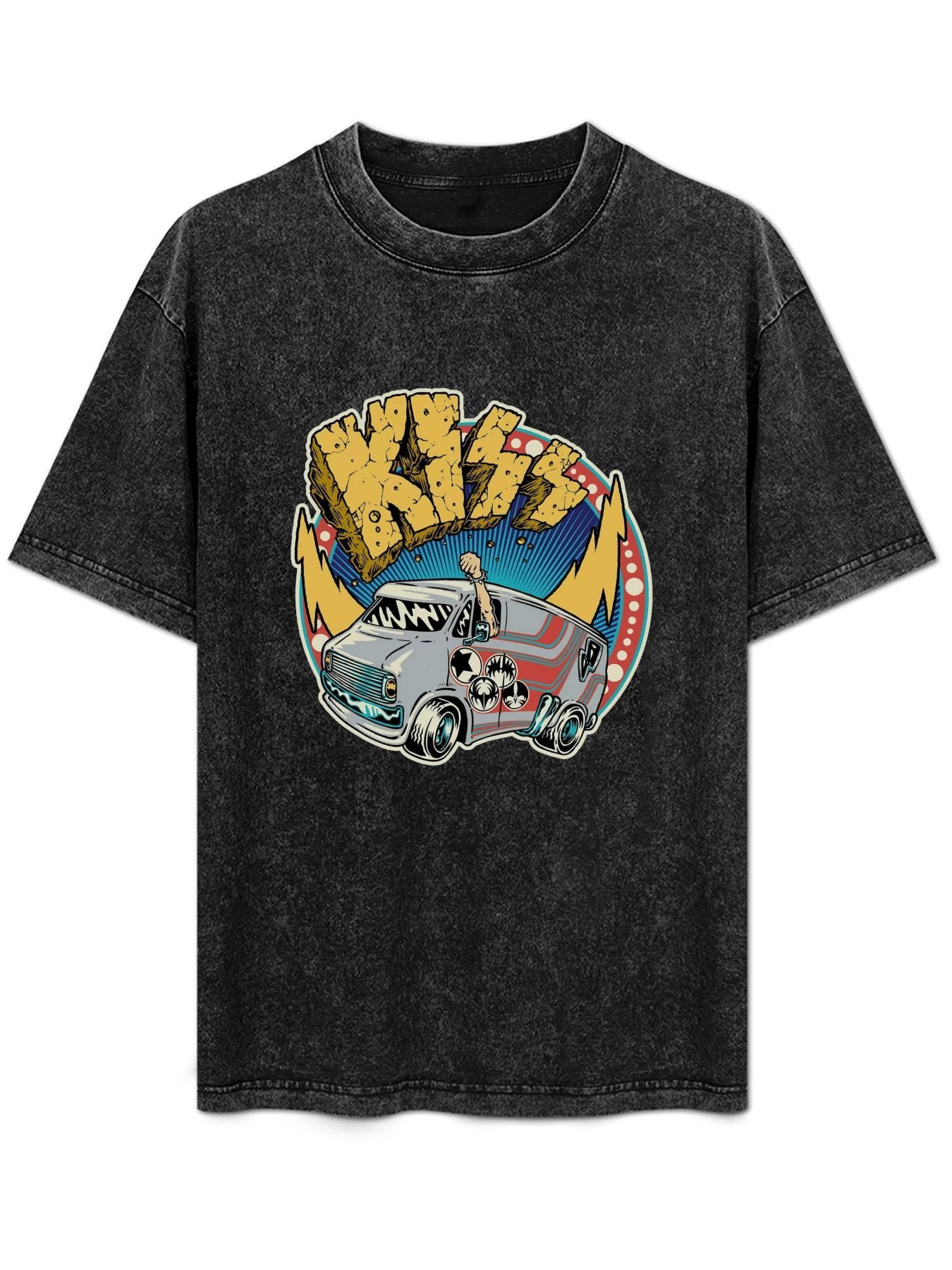 Vintage Washed Van Halen Rock Van Graphic T-Shirt