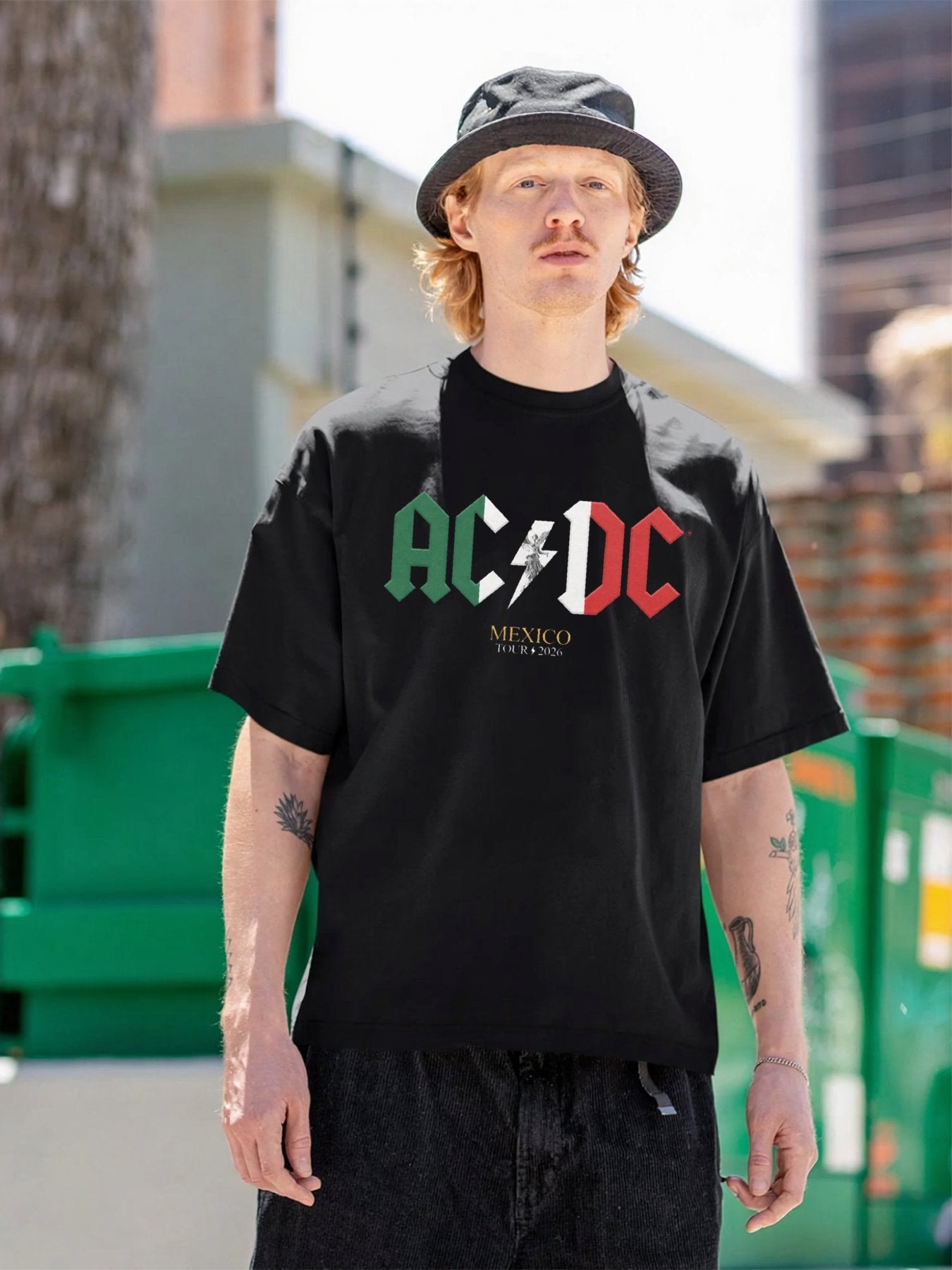 AC/DC Mexico Flag Logo Tour 2026 T-Shirt