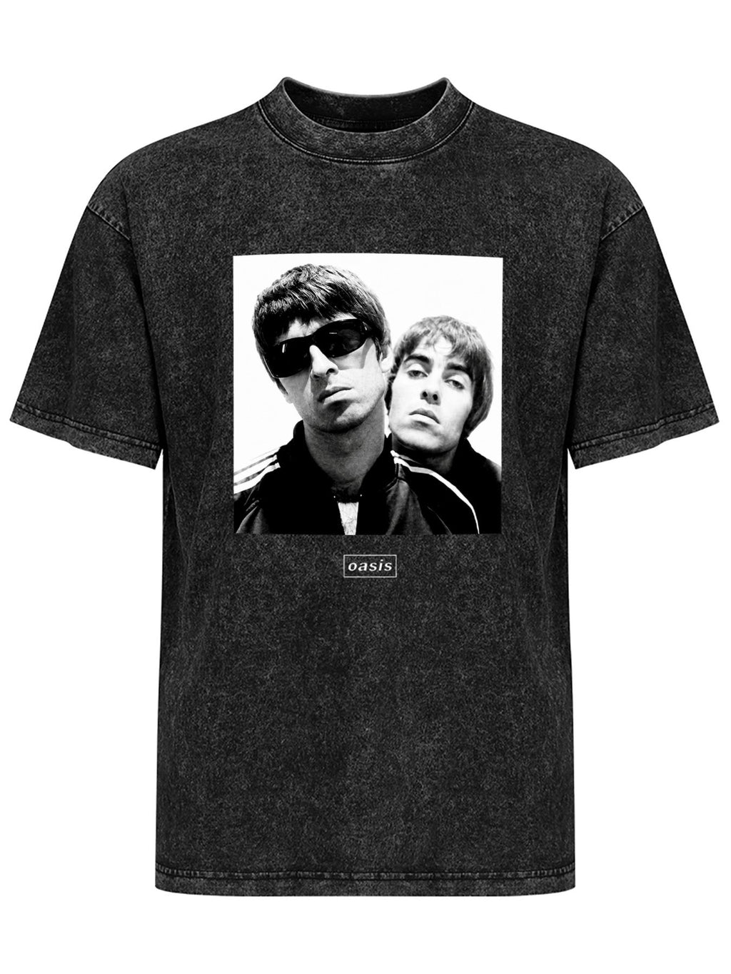 Oasis Black and White Duo Portrait Graphic T-Shirt