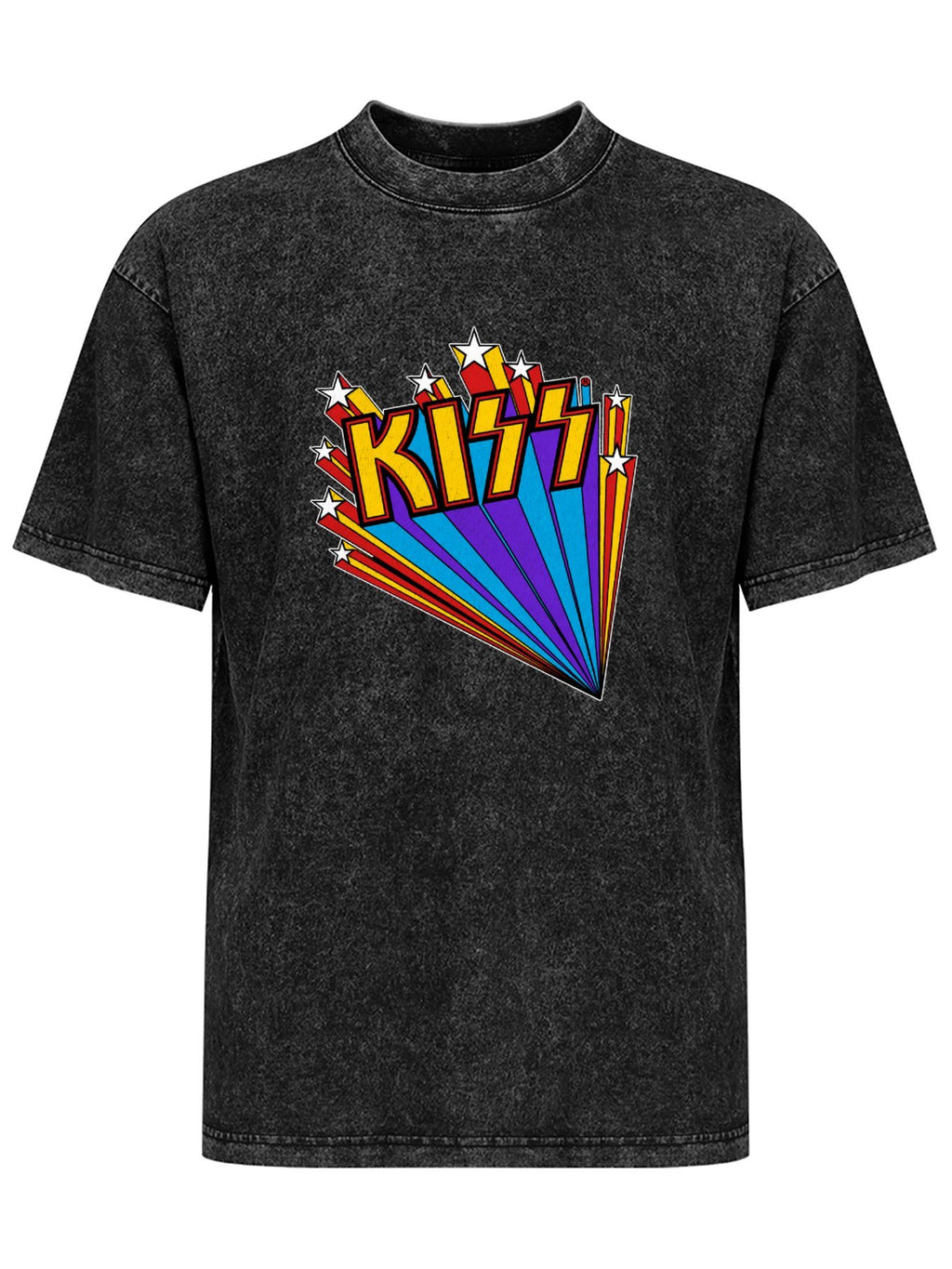KISS Colorful Starburst Retro Graphic T-Shirt