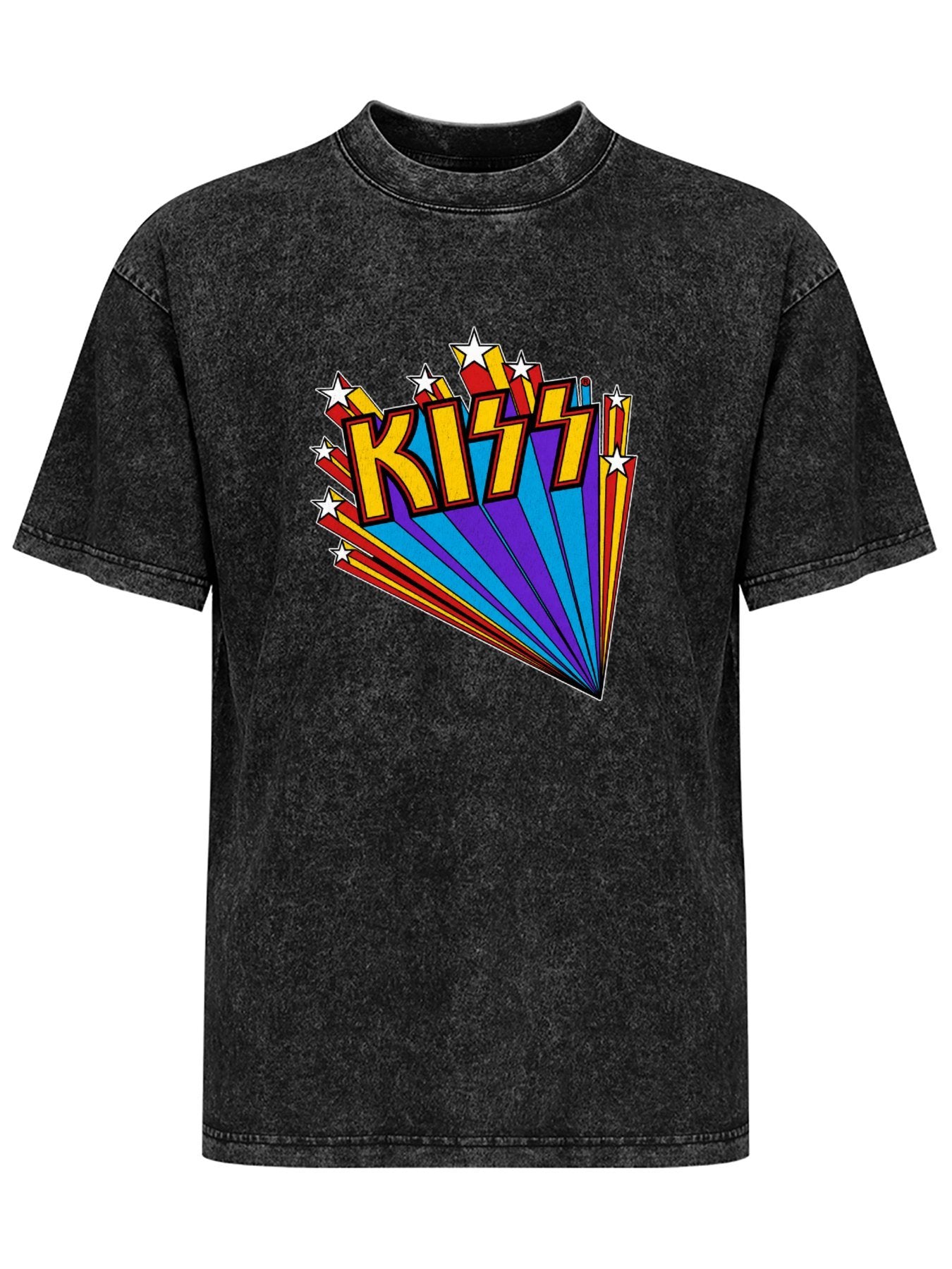KISS Colorful Starburst Retro Graphic T-Shirt