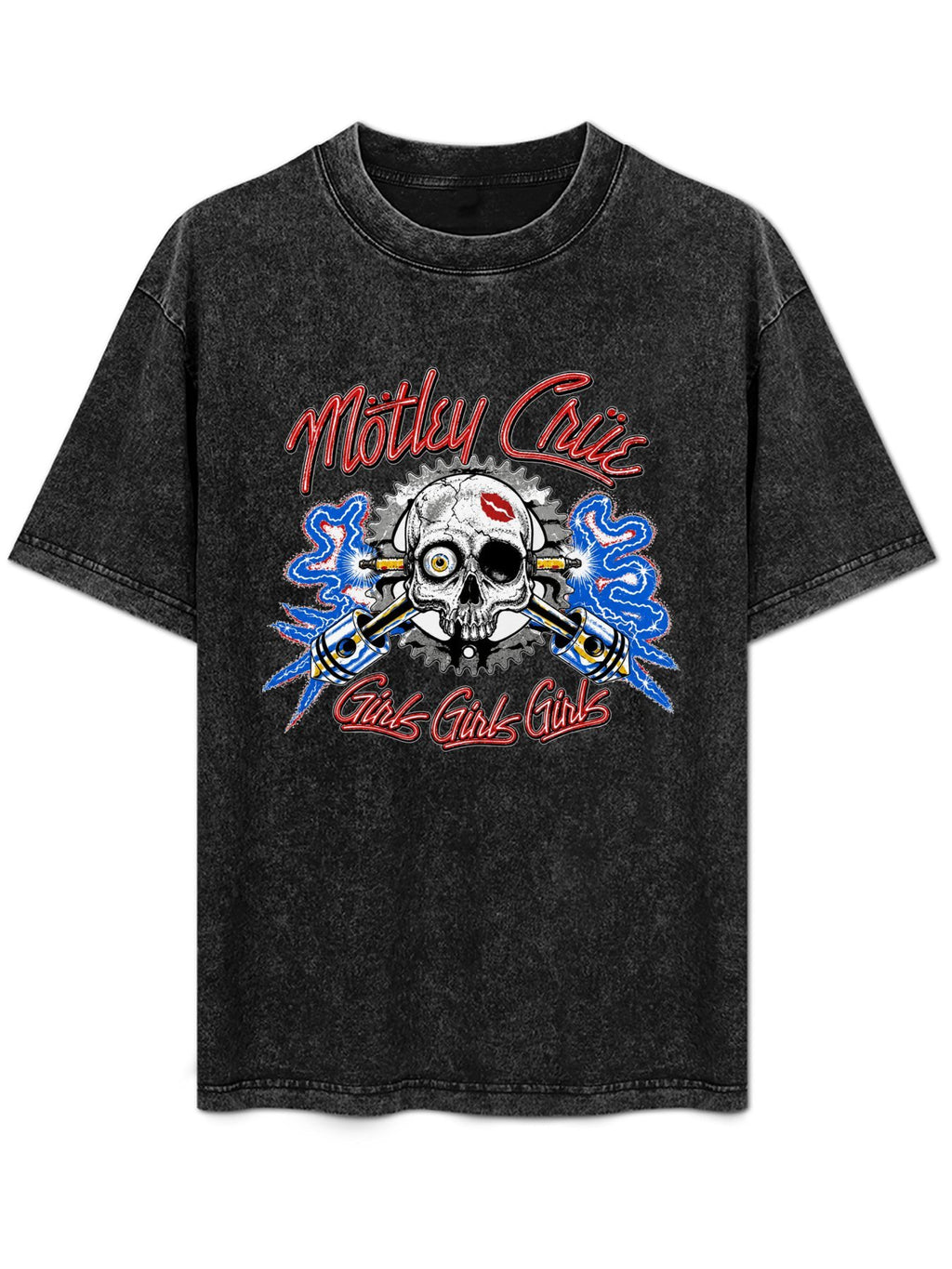 Mötley Crüe Girls Girls Girls Skull Graphic T-Shirt