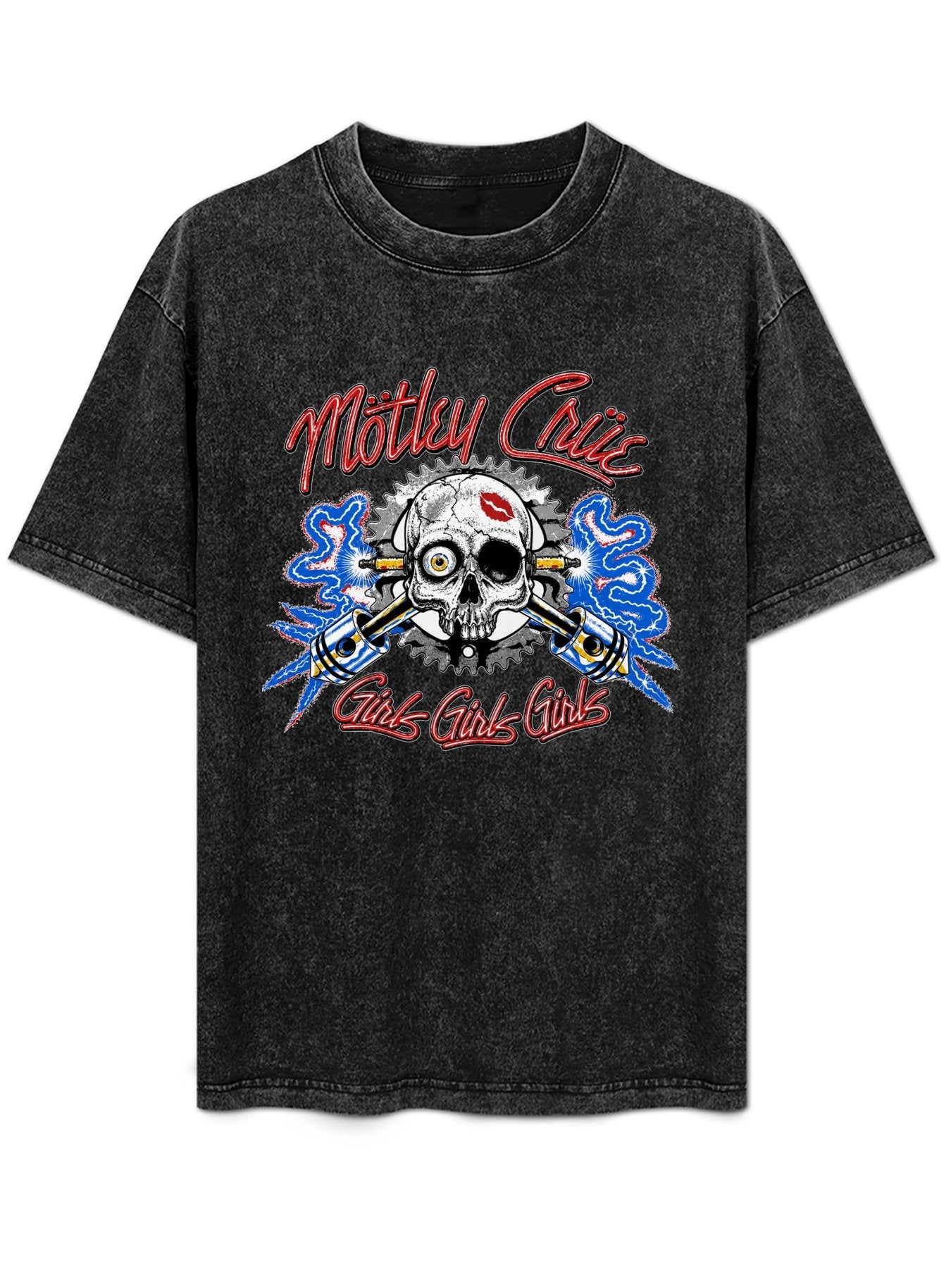 Mötley Crüe Girls Girls Girls Skull Graphic T-Shirt