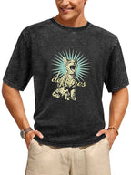 Deftones Cat Graphic Washed T-Shirt
