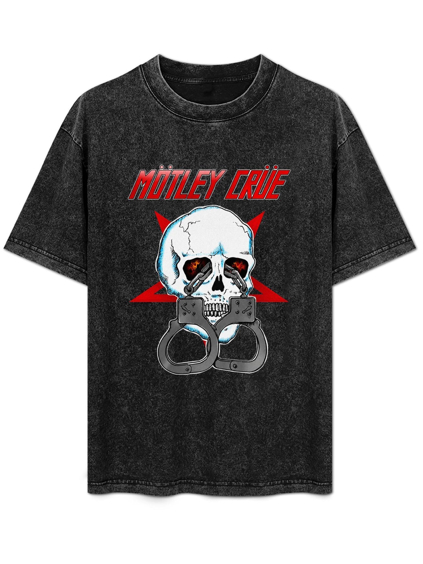 Mötley Crüe Skull and Handcuffs Graphic T-Shirt