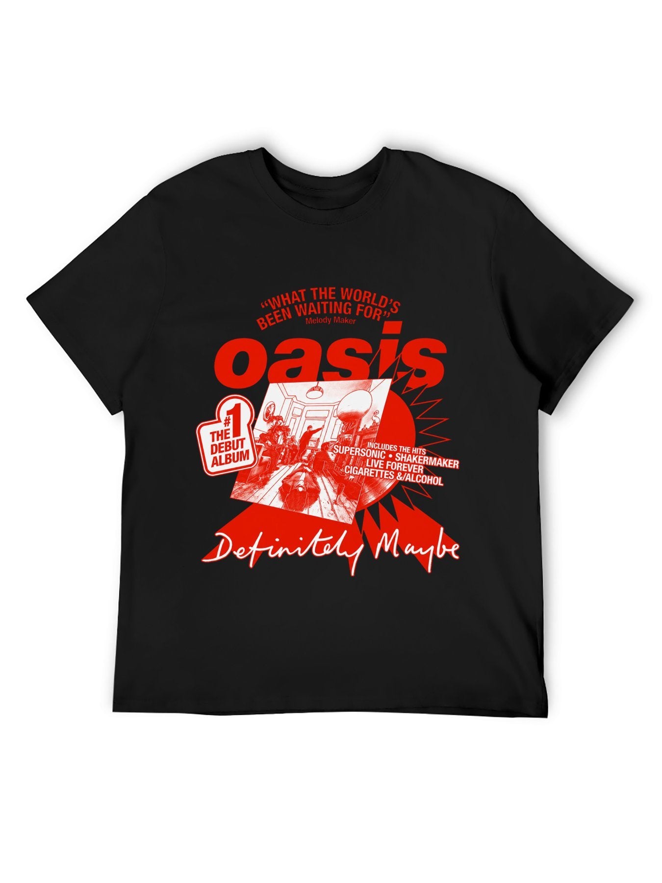 Oasis “Definitely Maybe” Red Album Graphic T-Shirt