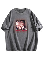 Two Faces Hauntingly Beautiful Graphic Washed T-Shirt
