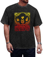 KISS Psychedelic Band Portrait Vintage Graphic T-Shirt