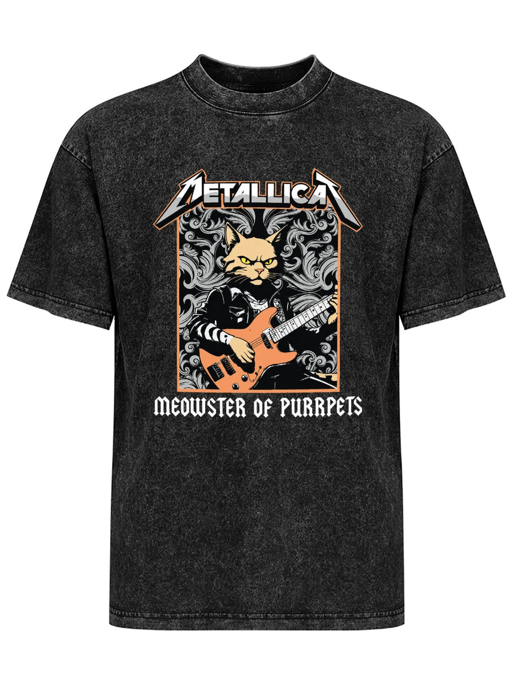 Metallica Meowster of Purrpets Guitar Cat T-Shirt