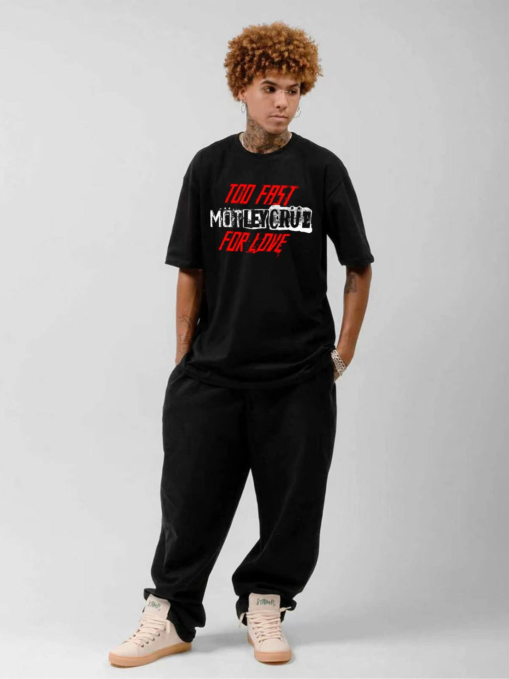 Mötley Crüe Too Fast For Love Distressed Text T-Shirt