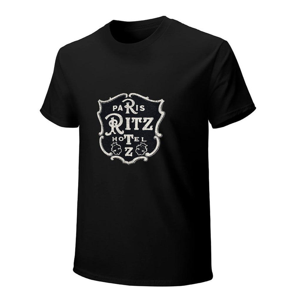 Paris Ritz Hotel Crest Graphic Black T-Shirt