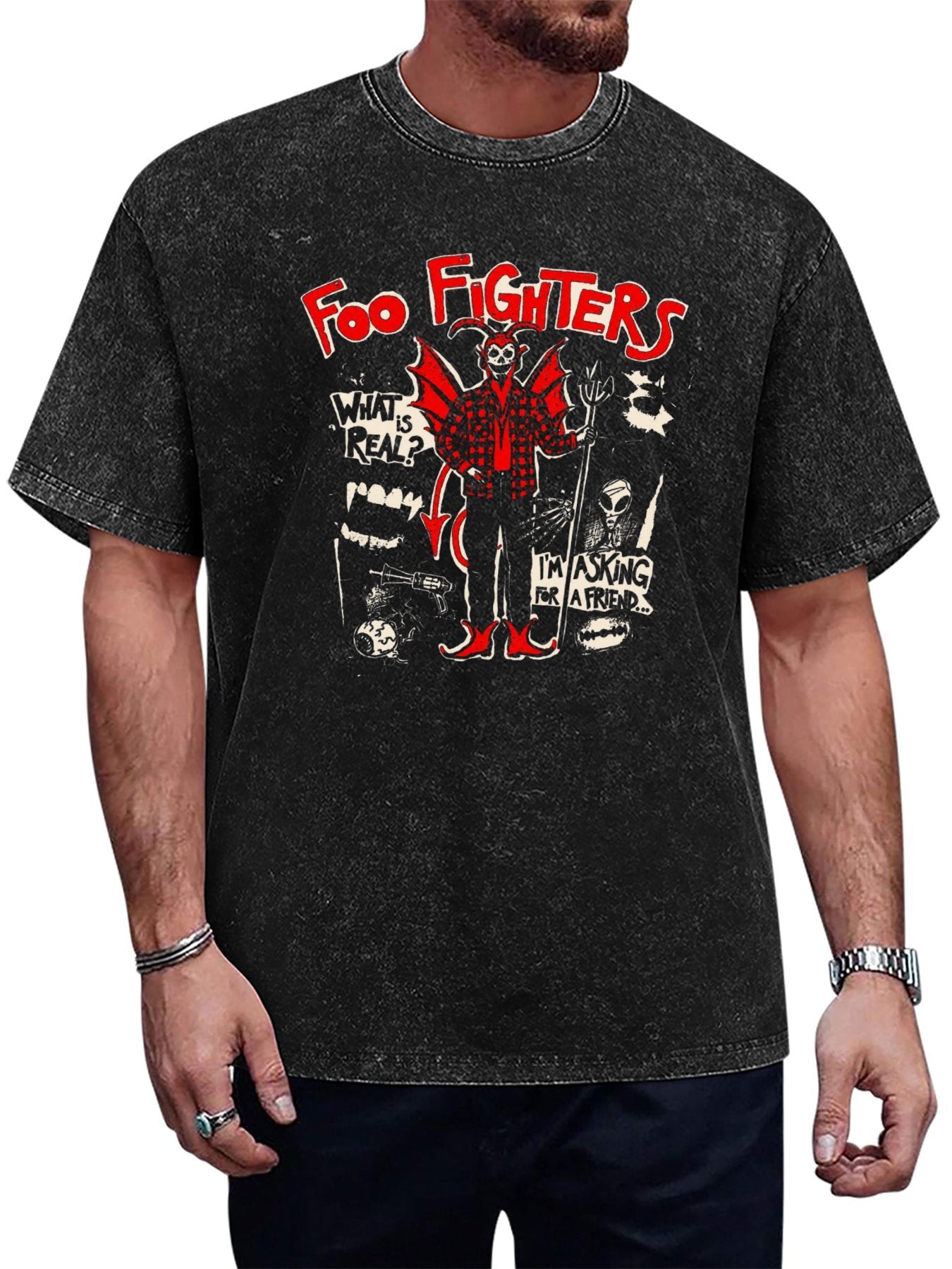 Foo Fighters Devil Character What Is Real Graphic T-Shirt