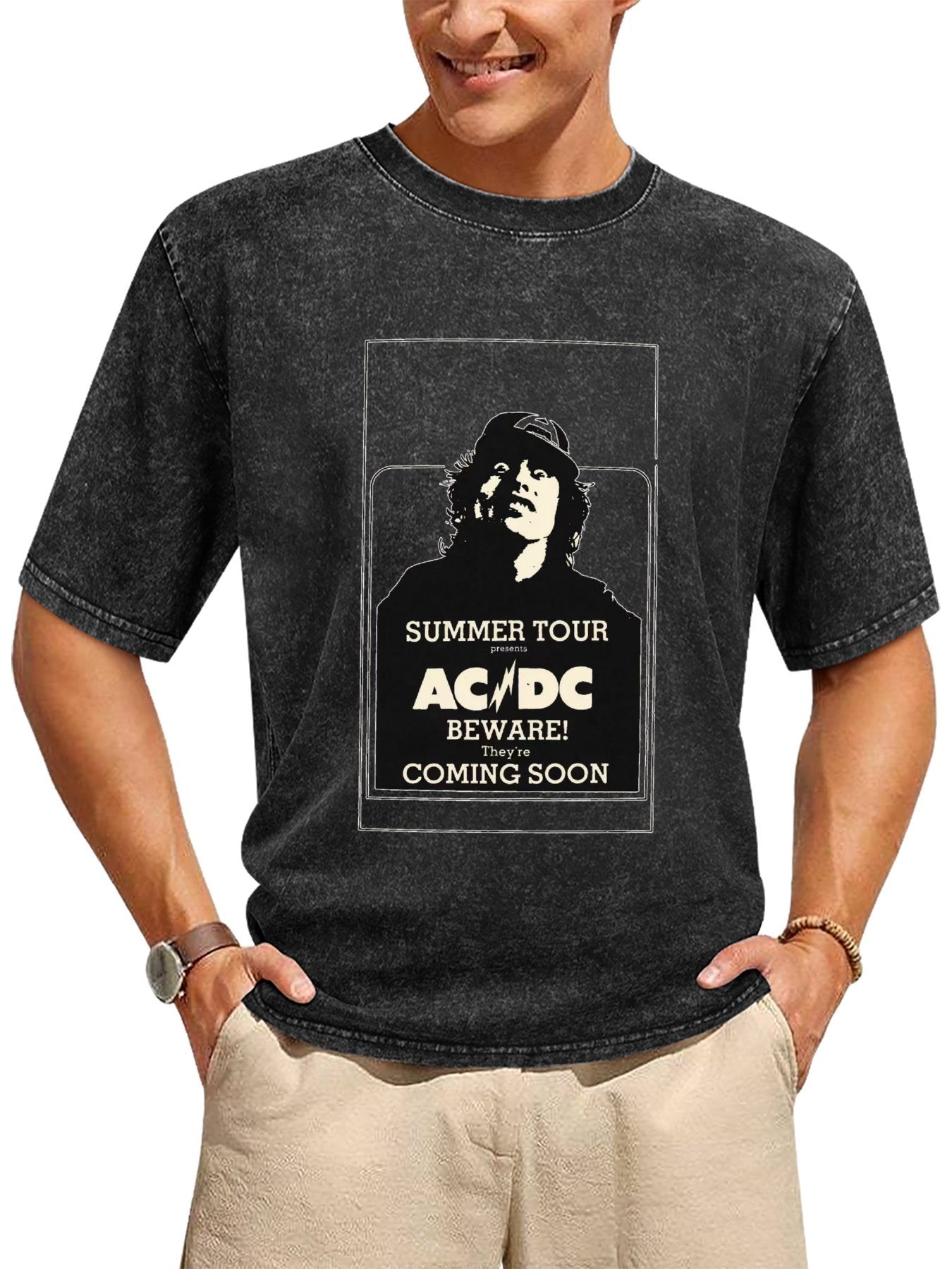 AC/DC Angus Young Summer Tour Graphic T-Shirt Secondary image