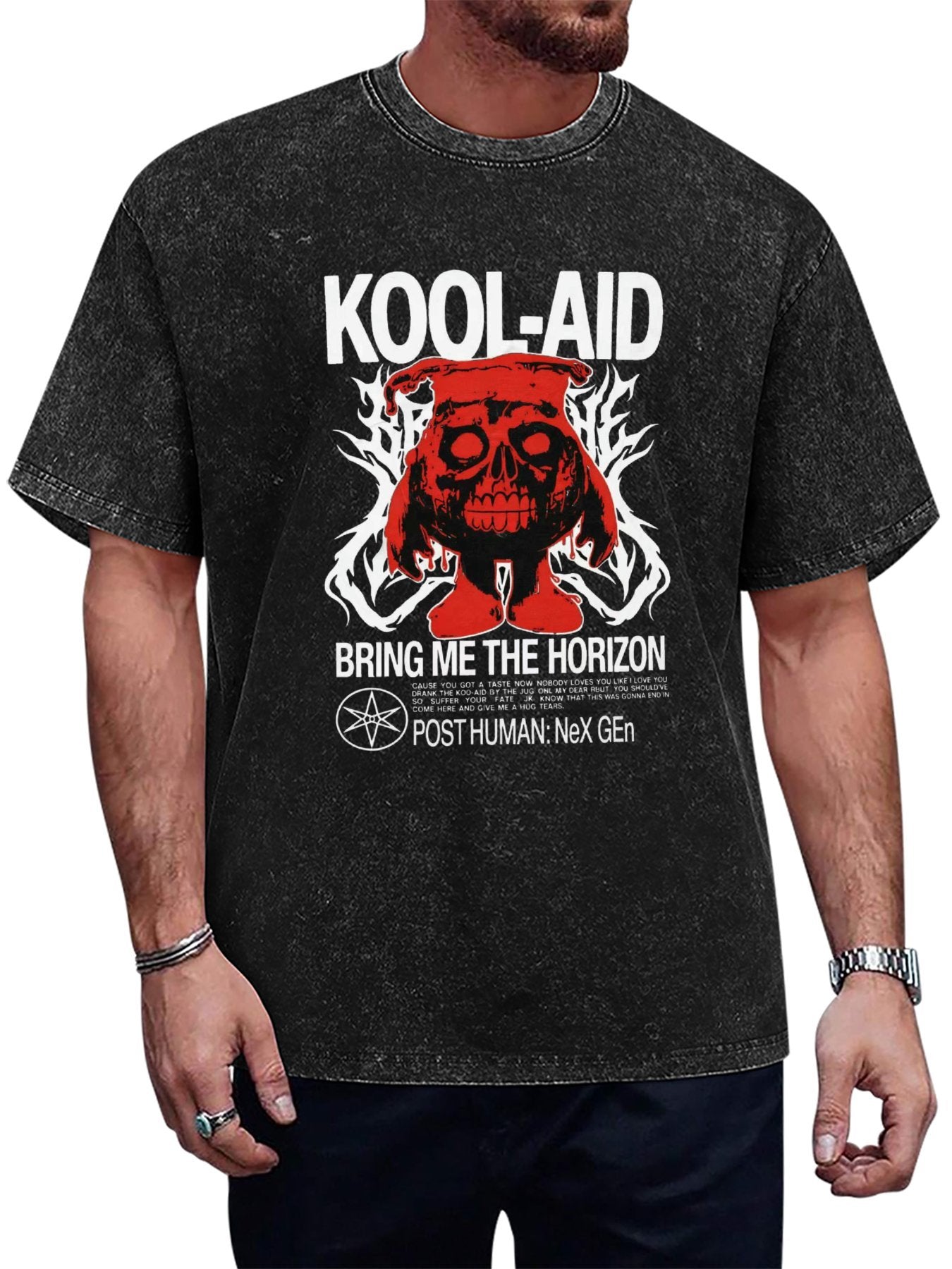 Vintage Washed Bring Me The Horizon Kool-Aid Graphic T-Shirt