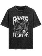 Vintage Washed Rock Till Death Grim Reaper Graphic T-Shirt
