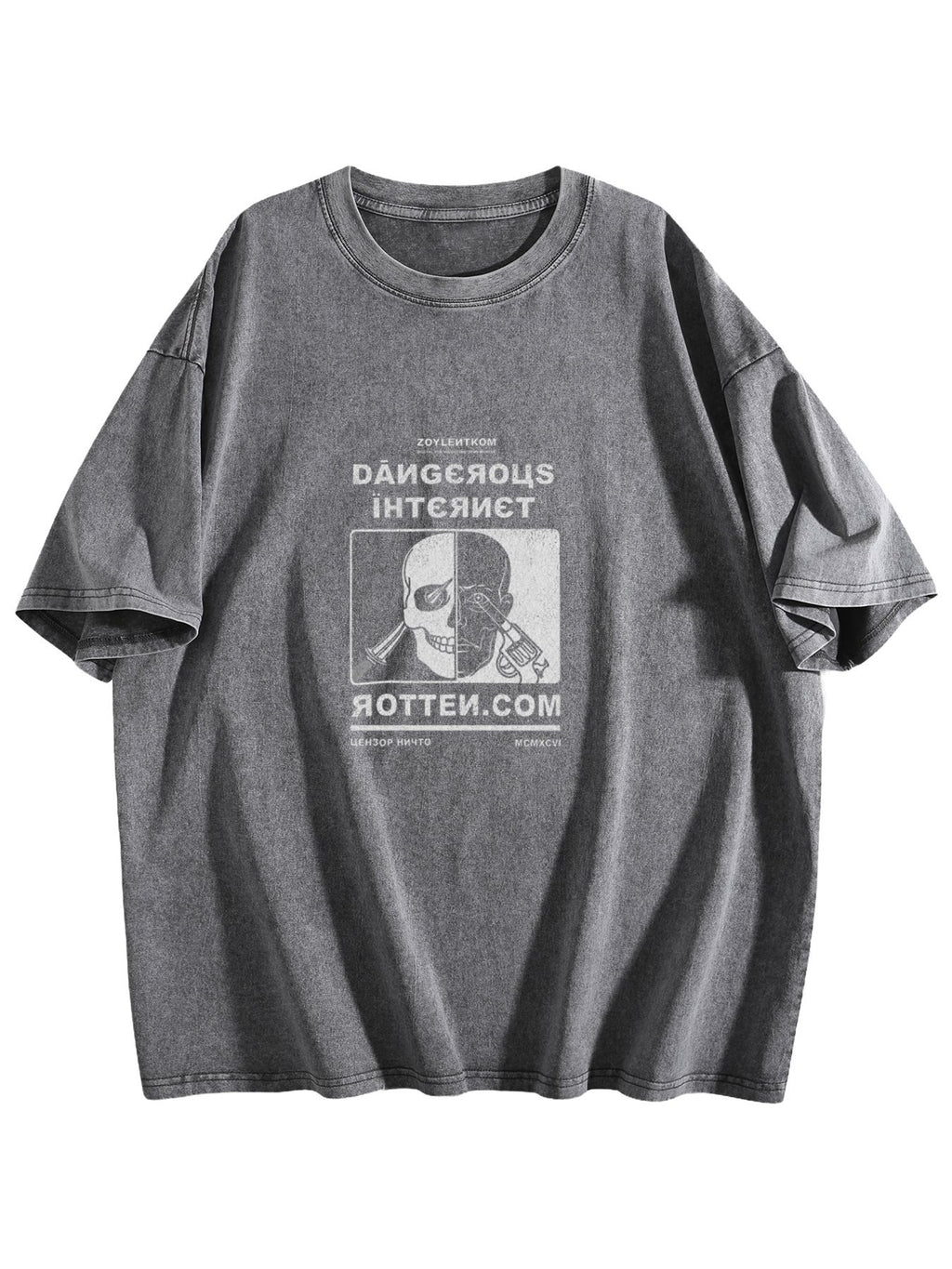 Dangerous Internet Graphic Washed T-Shirt