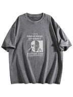 Dangerous Internet Graphic Washed T-Shirt