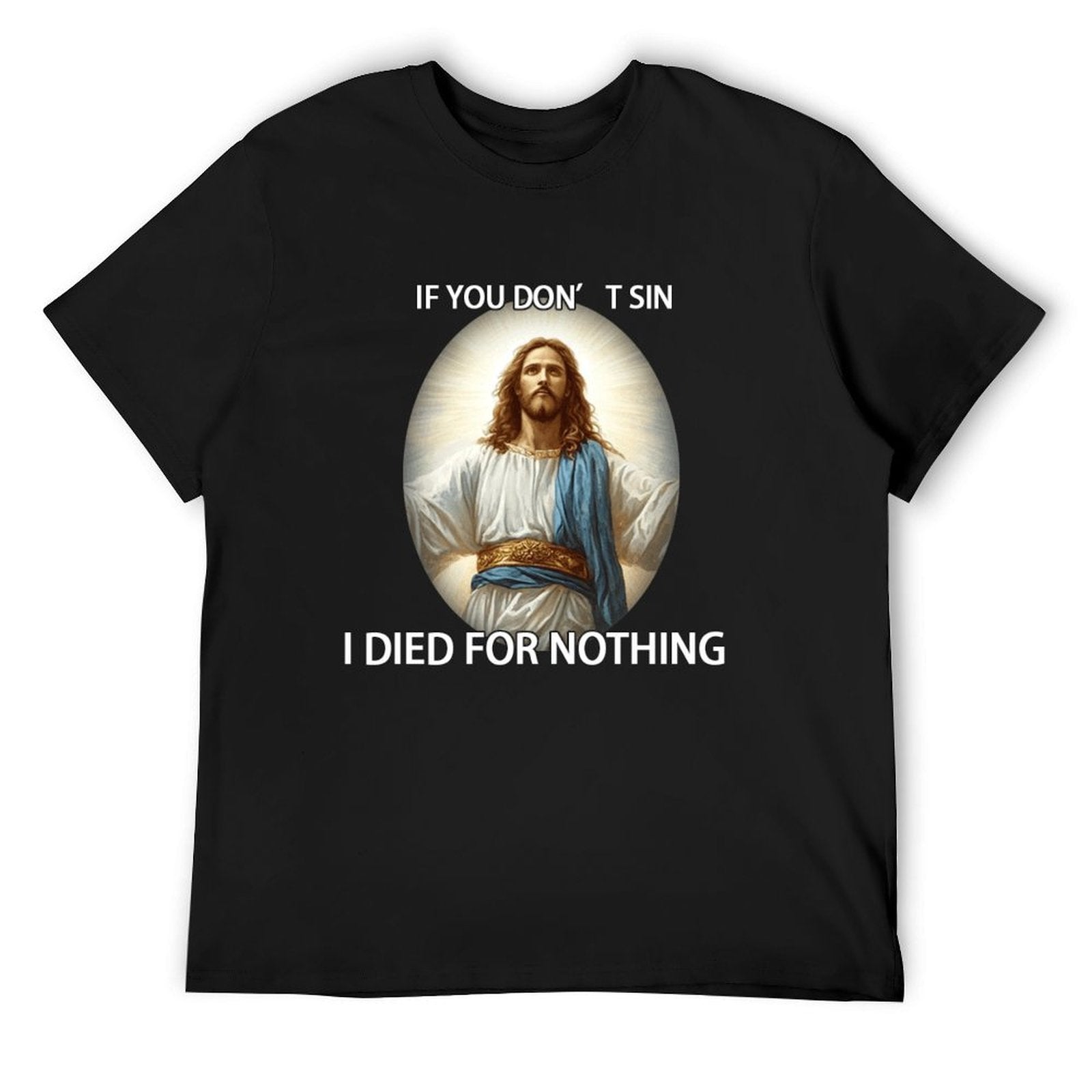 If You Don't Sin Graphic Black T-Shirt Secondary image