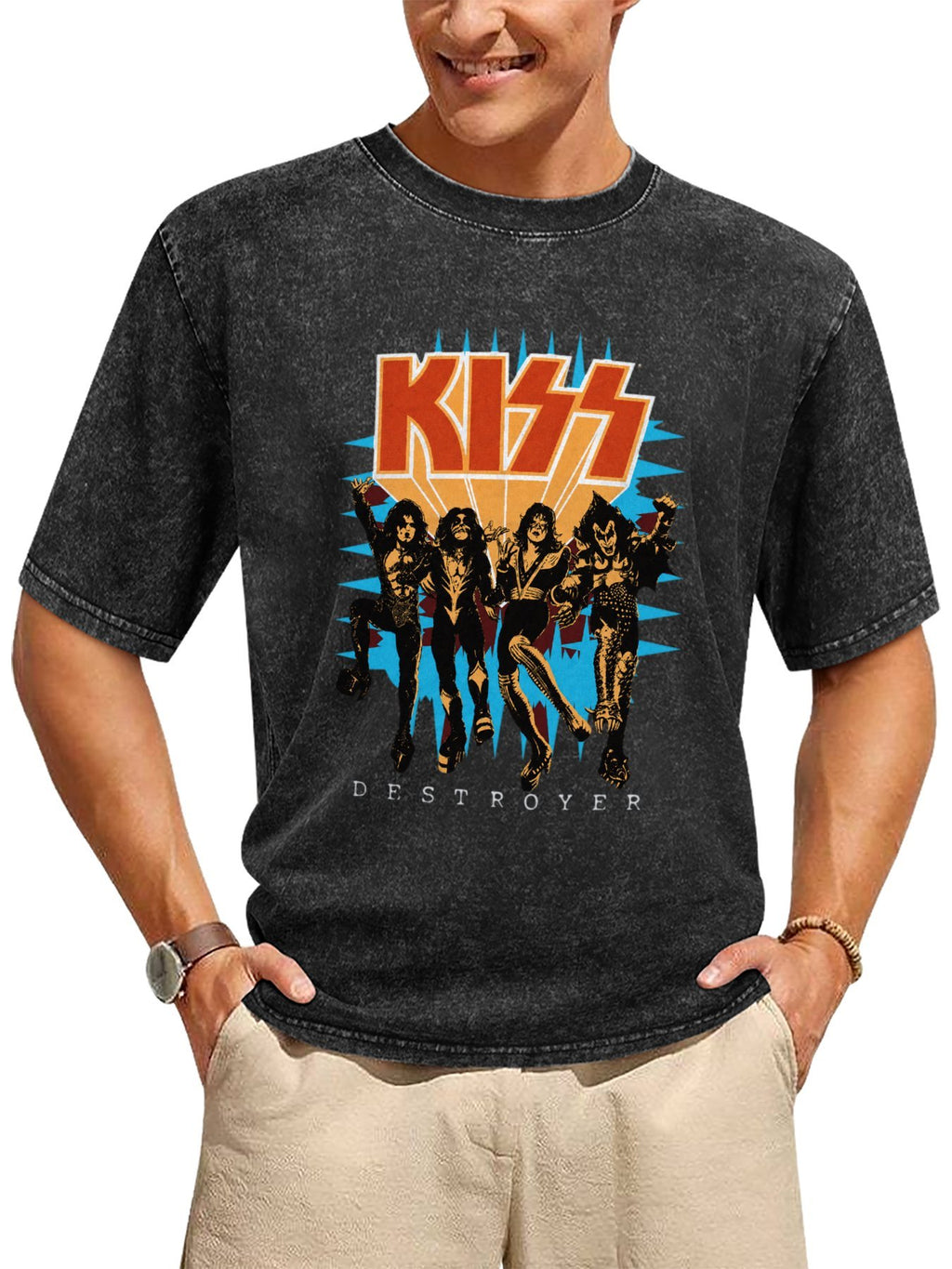 KISS Destroyer Band Graphic Vintage T-Shirt