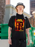 Black Sabbath Band Portrait Flame Vintage Concert T-Shirt
