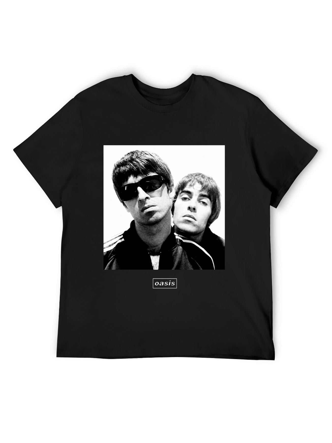 Oasis Black-and-White Duo Photo Graphic T-Shirt