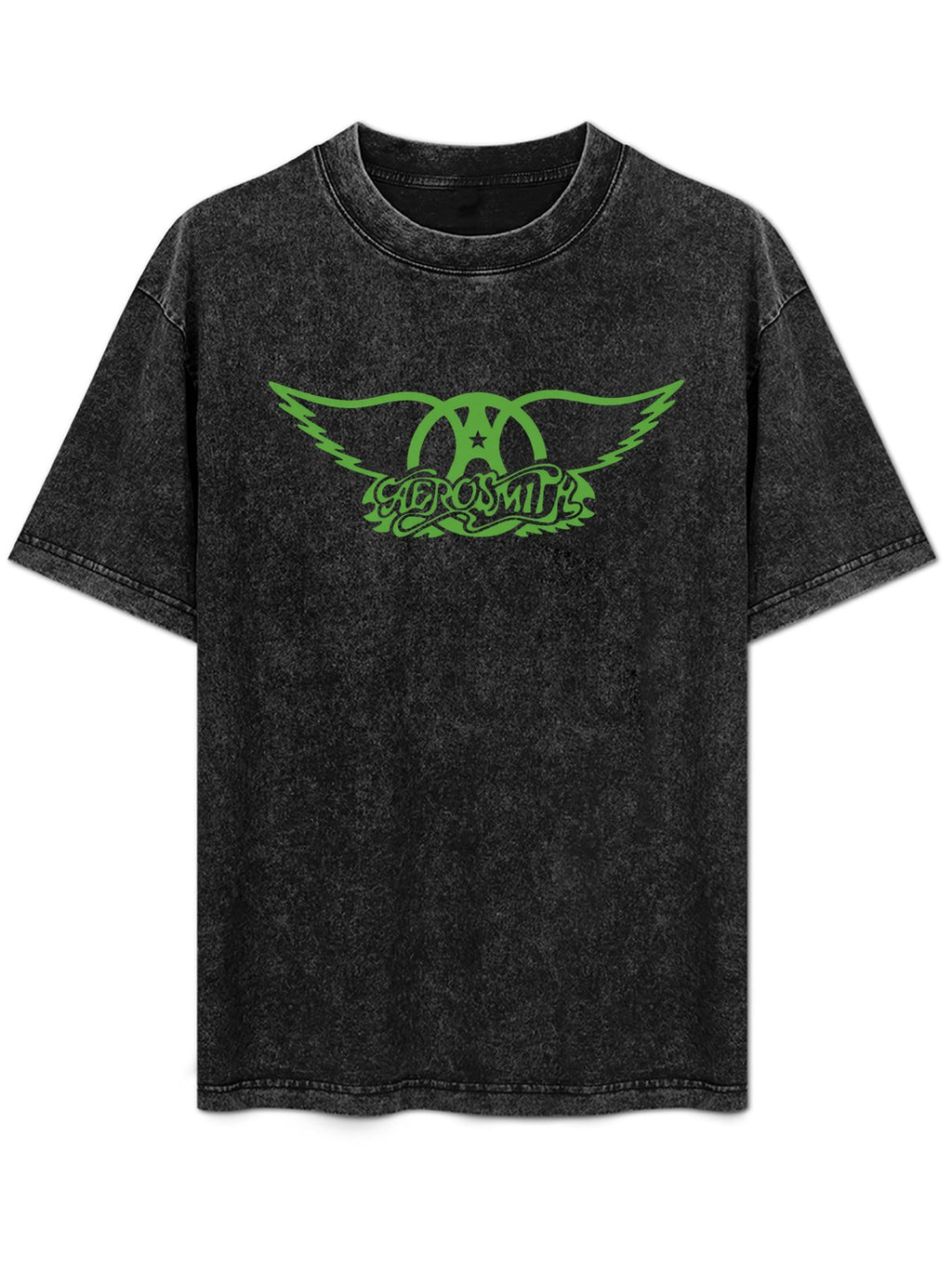 Aerosmith Green Wing Logo Graphic T-Shirt