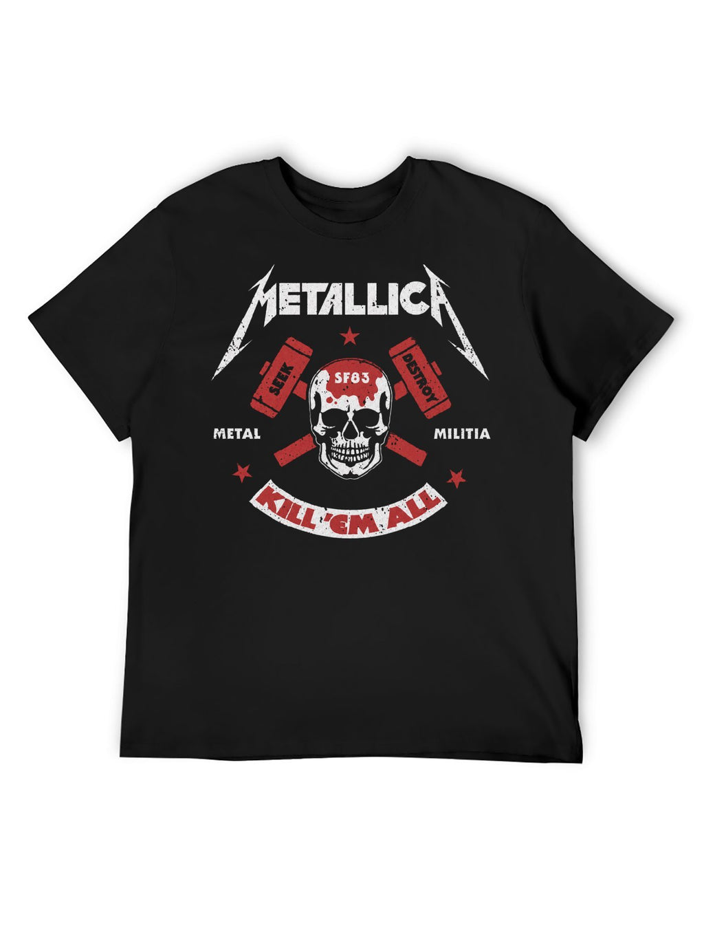 Metallica Kill 'Em All Skull Hammer Graphic T-Shirt