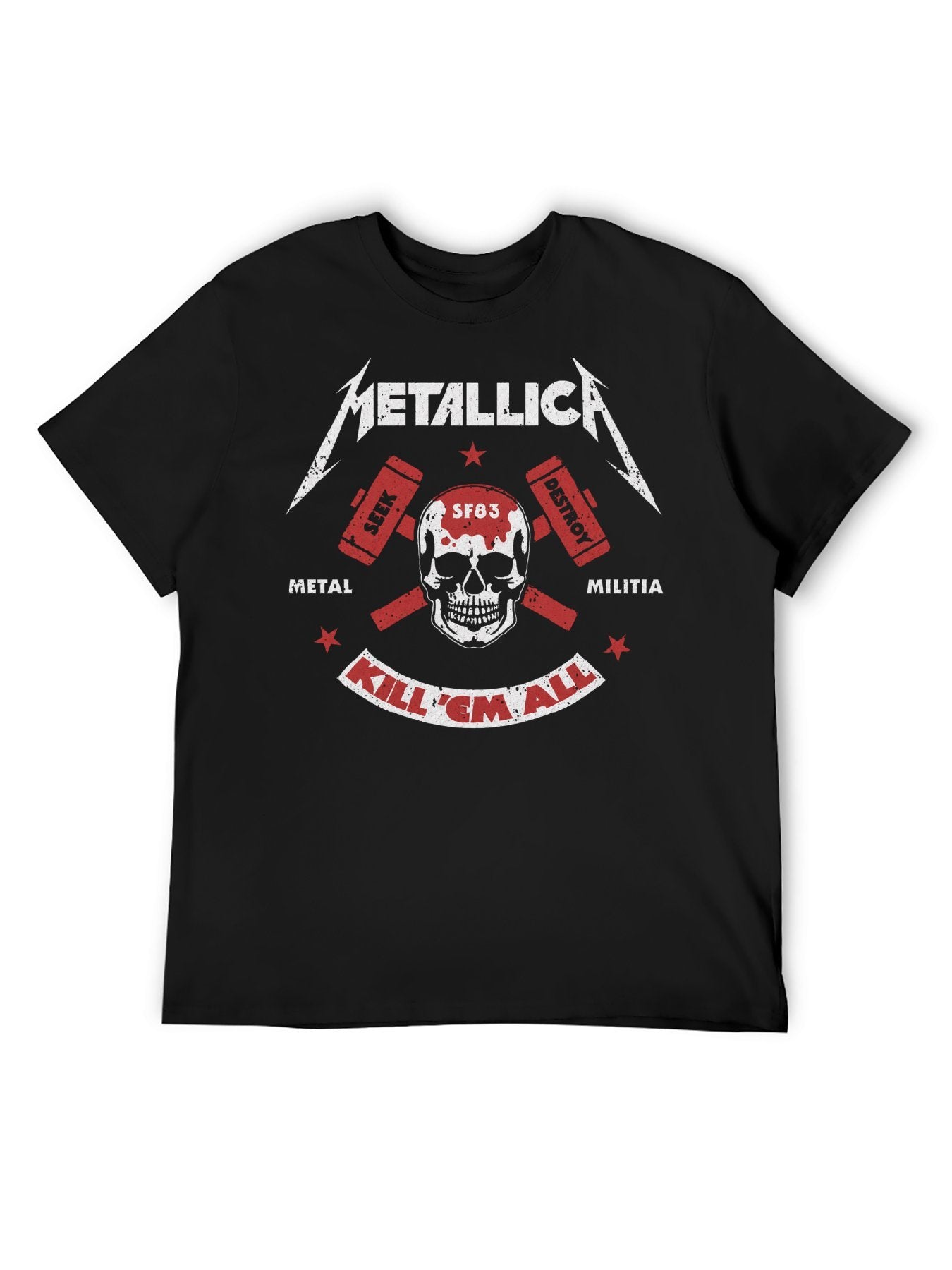 Metallica Kill 'Em All Skull Hammer Graphic T-Shirt